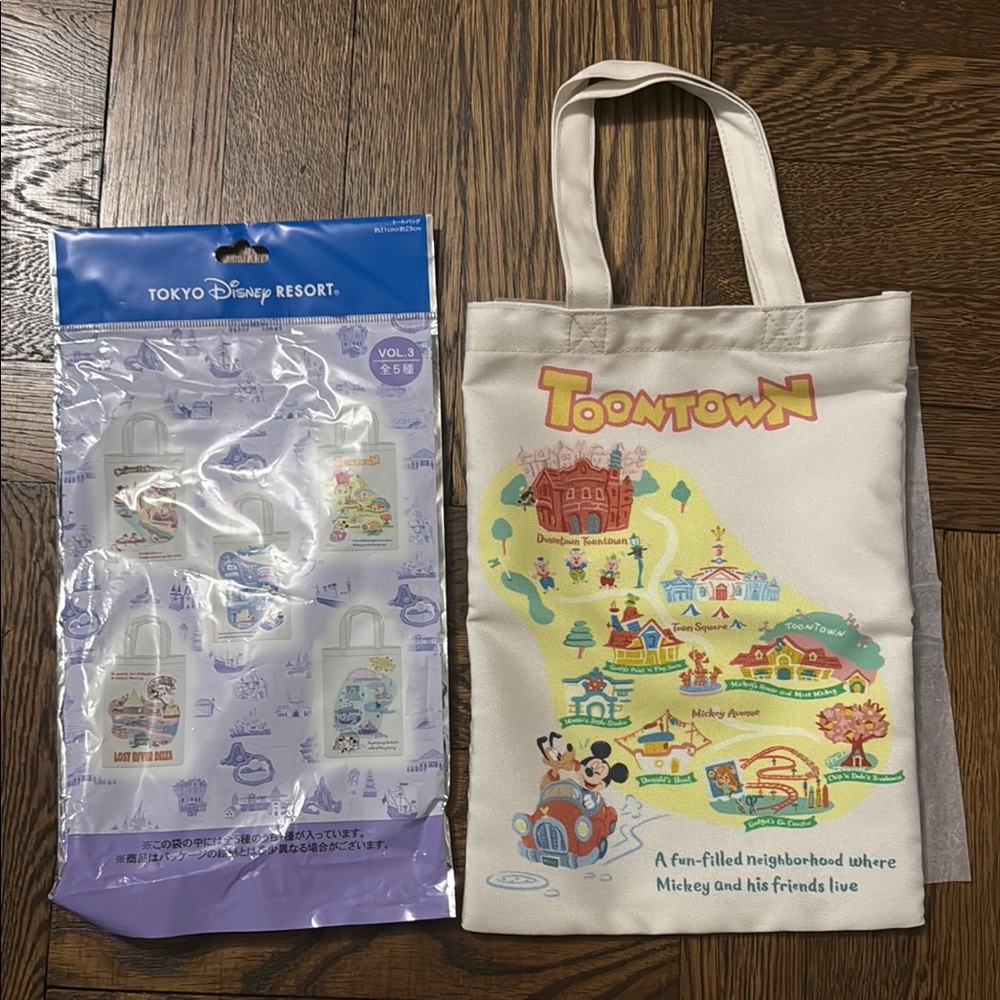 Tokyo Disney Toontown Canvas Tote Bag